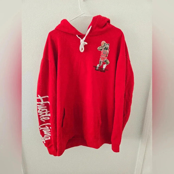 Hustle Gang Other - Hustle Gang Mens Size 4XL Bear Jordyn Hoodie Red T.I. TI Basketball #32